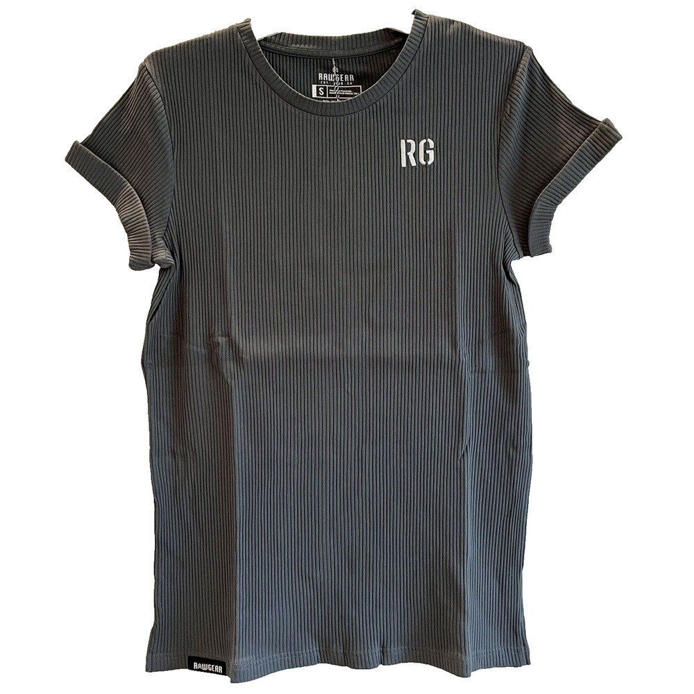 Raw Gear Men's Rib Knit Shirt Gray Small ~ RG437 By Bradley Martyn 🔥NEW🔥
